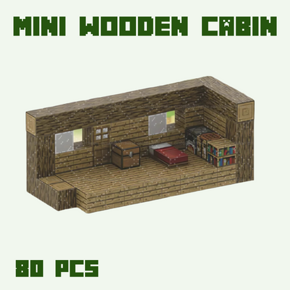 Mini wooden cabin - 80 Blocks